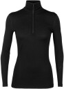 Icebreaker 200 Oasis Ls Half Zip Dame Black S