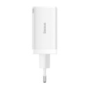 Baseus GaN5 Pro Vegglader 65W med 2xUSB-C + 1xUSB-A Hvit