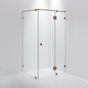 INR Iconic Nordic Rooms Dusjhjørne ARC 15 Måltilpasset Brushed Bronze / Opal Klart Glass