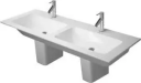 Duravit Me By Starck Dobbelservant 1300x490 mm, 2 blanderhull, Wondergliss