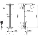 Oras Armatur Esteta Takdusj Wellfit 7592-11/15 Grå