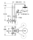 Grohe Tempesta Cosmopolitan 160 Takdusj Krom