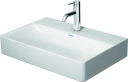 Duravit DuraSquare Toppmontert servant 600x400 mm, u/bl.hull, u/overløp, Hvit