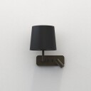 Side by Side vegglampe med skjerm - Bronse / Svart