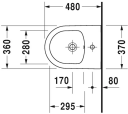 Duravit Me By Starck Compact bidé 370x480 mm, m/skjult feste,