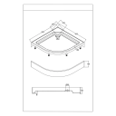 Bathlife Ideal Dusjkabinett 90x90 cm, Aluminium profil/Klarglass