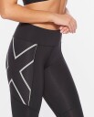 2xu Aero Vent Mid-Rise Compression Tights W Black/Silver Reflective XS