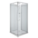 Porsgrund Showerama 10-5 F Dusjkabinett - Firkantet Hvit Matt / 90x90cm Klart Glass