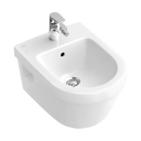 VILLEROY & BOCH ARCHITECTURA OVAL VEGGSKÅL M/SETE & ÅPEN SPYLEKANT, HVIT ALPIN