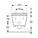 Geberit AquaClean Sela Dusjtoalett Vegghengt, uten skyllekant, Hvit