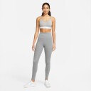 Nike One Dri-Fit High Waist Dame Iron Grey/Heather/White L