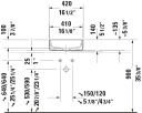 Duravit Zencha Toppmontert Servant 420x420 mm, u/bl.hull, u/o.l, Hvit Matt