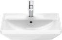 Duravit D-Neo Vegghengt Servant 550x440 mm, u/bl.hull, m/o.l, Hvit m/WG