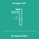 Hansgrohe Finoris Servantbatteri 230 Med svingtut, m/bunnventil, Krom