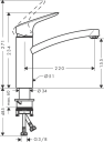 Hansgrohe Logis M31 Kjøkkenbatteri 1jet, Krom