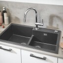 Grohe Minta blandebatteri med C-kran og hånddusj (chrome)