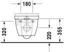 Duravit Starck 3 Compact Vegghengt toal. 360x485 mm. Hvit