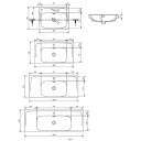 Svedbergs Deep Møbelservant 810x460 mm, Porselen