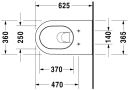 Duravit Darling New Vegghengt toalett 365x625 mm, Hvit med HygieneGlaze