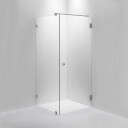 INR Iconic Nordic Rooms Dusjhjørne ARC 13 Original Brushed Brass / 80x80cm Klart Glass