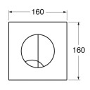 Gustavsberg XS Trykkplate Dobbelspyling, Krom