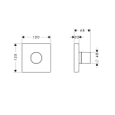 Axor Showersolution, 3/4-veis ventil Polert Gull