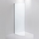 INR Iconic Nordic Rooms Dusjvegg Linc Josephine B78 og B88cm Matt Aluminium / 88cm Klart Glass