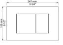 Vola A85 Betjeningsplate For Geberit 112 cm, Mokka