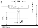 Duravit Vero Møbelservant 850x490 mm, u/bl.hull, u/o.l, Hvit m/WG