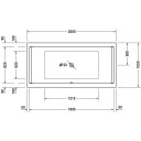 Duravit Starck Badekar for innbygging 2000x1000 mm.