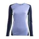 Aclima  LightWool sportshirt W´s Dame 332 Purple Impr/Navyblazer/Northatlantic L