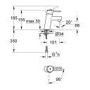 GROHE CONCETTO SERVANTBATTERI KROM