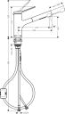 HANSGROHE ZESIS M33 KJØKKENARMATUR 150 KROM M/UTTREKK