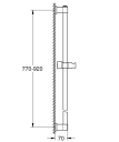 Grohe Vitalio Universal Dusjstang 90 cm, Sort Matt