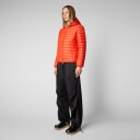 Save The Duck Daisy Hooded Puffer Jacket Dame Poppy Red 2 (M)