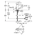 Grohe Plus servantbatteri Med bunnventil, Brushed Hard Graphite