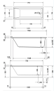 Duravit Starck Badekar for innbygging 1700x700 mm.