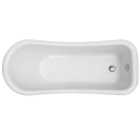 Bathlife Ideal Badekar 1530x670 mm, med krom føtter, Hvit