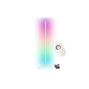 20 Watt hjørnelampe i RGB med fjernkontroll - Hvit, 140cm høy, styres medfølgende fjernkontrollen