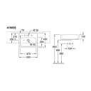 V&B Architectura Servant for frembygging 550x430 mm, u/overløp, Hvit m/C+