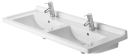 Duravit Starck 3 Dobbelservant 1300x485 mm, 3 blanderhull