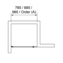 Svedbergs 180° Dusjnisje Rett 98,5 cm, Krom/Bronseglass