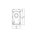 Nordic Tech Radius Kjøkkenvask 270x500 mm, Rustfritt Stål