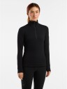 Arc'Teryx Rho Heavyweight Zip Neck Dame Black XL