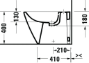 Duravit D-Neo Gulvstående bidet 370x580 mm, Hvit