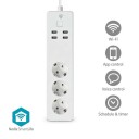 Grenuttak SmartLife med Wi-Fi - 3 x Jordet og 4 x USB 16A - 3680 watt - 1,8 meter - Nedis - Alexa