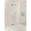 Hansgrohe ShowerSelect termostat Med 2 uttak, Hvit Glass/Krom