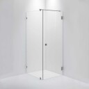 INR Iconic Nordic Rooms Dusjhjørne ARC 13 Original Brushed Stainless / 90x90cm Klart Glass