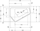 Duravit Paiova 5 Badekar med panel 1900x1400 mm, Venstre hjørne