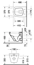 Duravit Durastyle Compact Veggh. toalett 370x480 mm.
